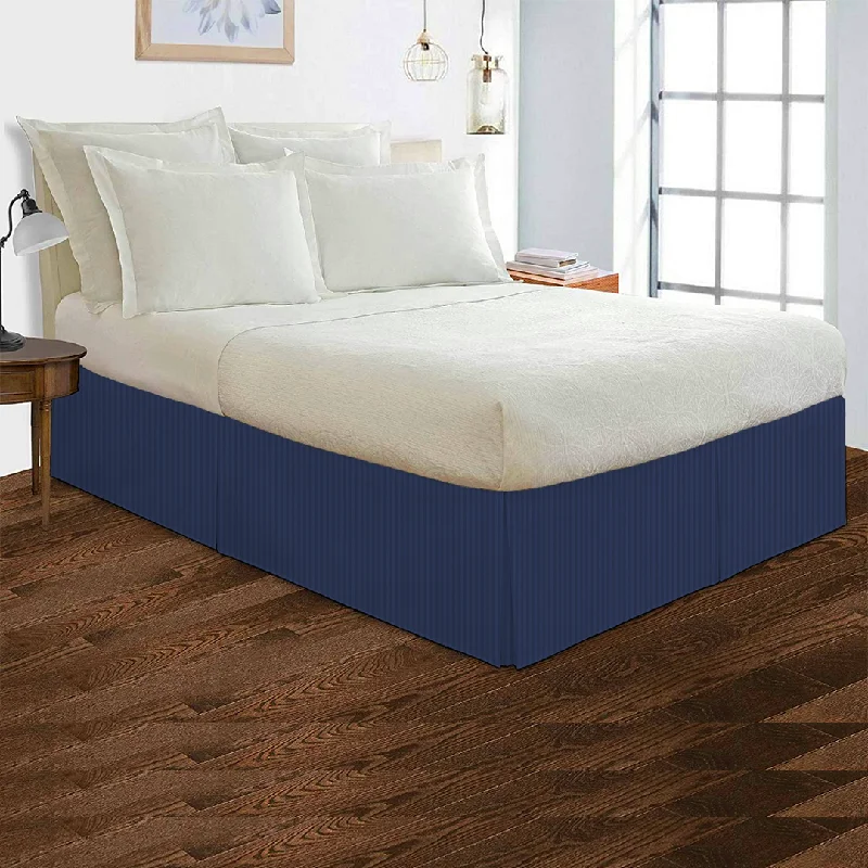 Royal Blue Stripe Bed Skirt (Comfy - 300TC)