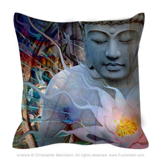 Buddha Throw Pillow - Living Radiance