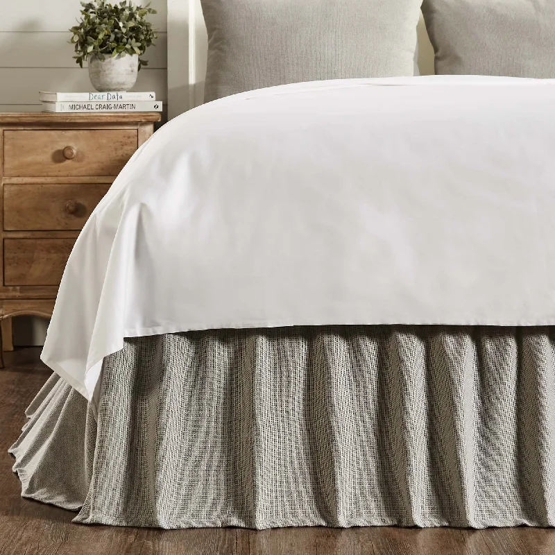 Burlap Dove Grey Ruffled King Bed Skirt 78x80x16 **BACKORDERED UNTIL JANUARY 2025**