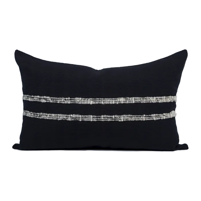 Black Cartagena Lumbar Pillow Cover