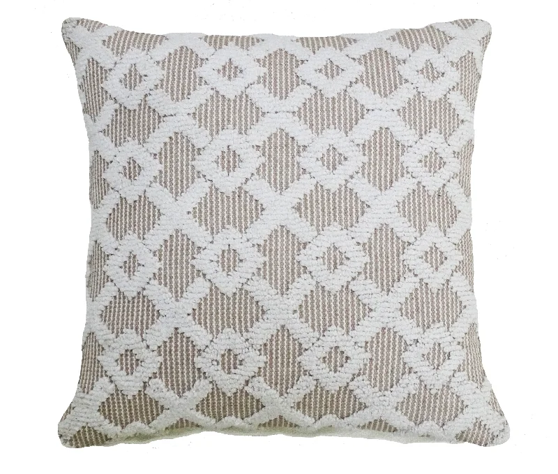 Decorative Accent Throw Pillow with Geo Texture