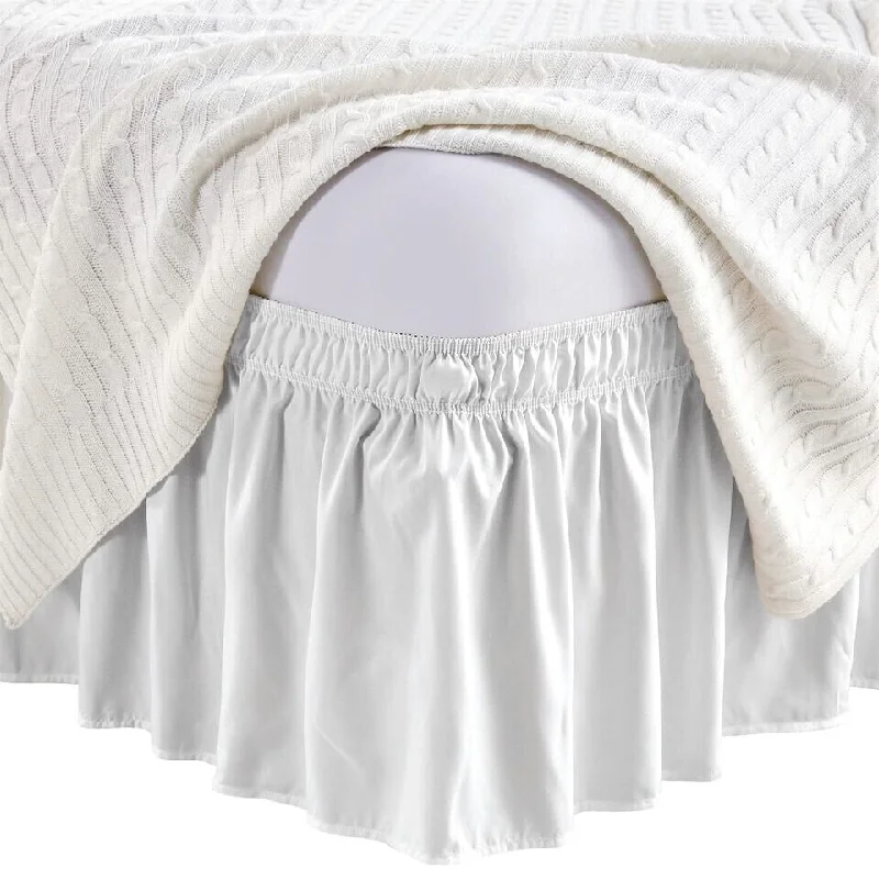 Elastic Bed Skirt with 15 Inch Drop