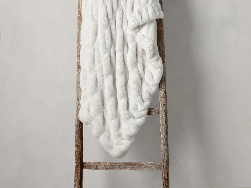 Luxe Faux Fur Pleated Throw