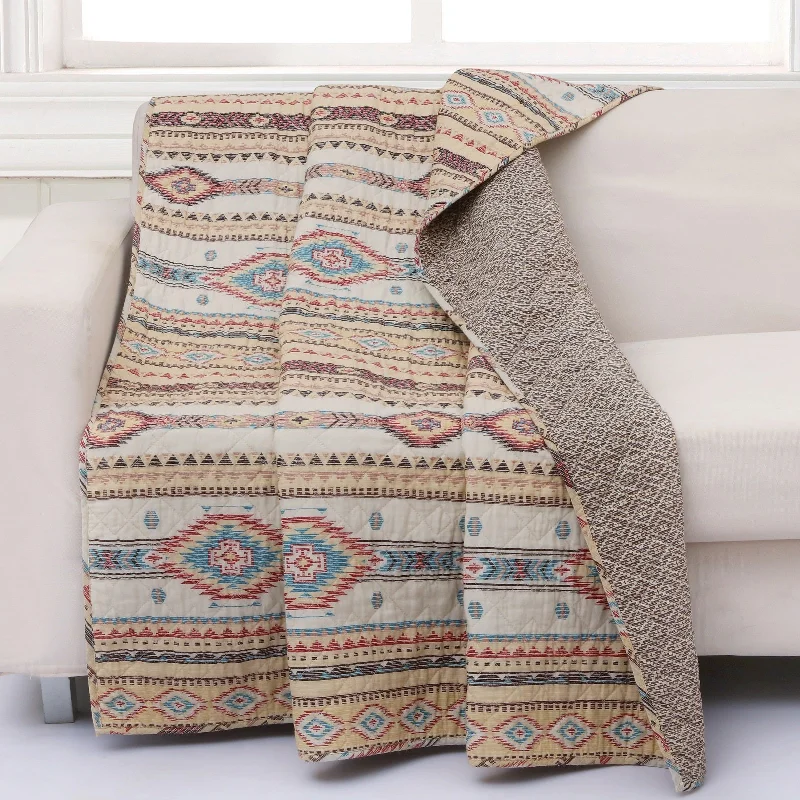 Greenland Home Phoenix Tan Throw, 50x60 Inches