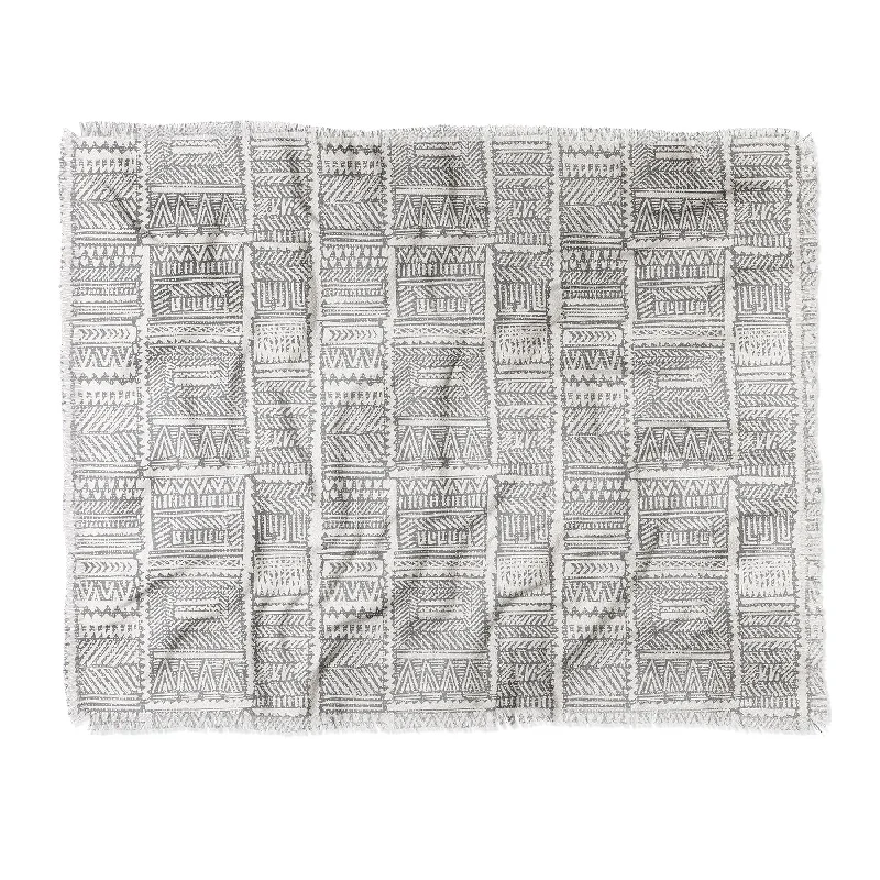 Holli Zollinger Almah Grasscloth Grey Throw Blanket