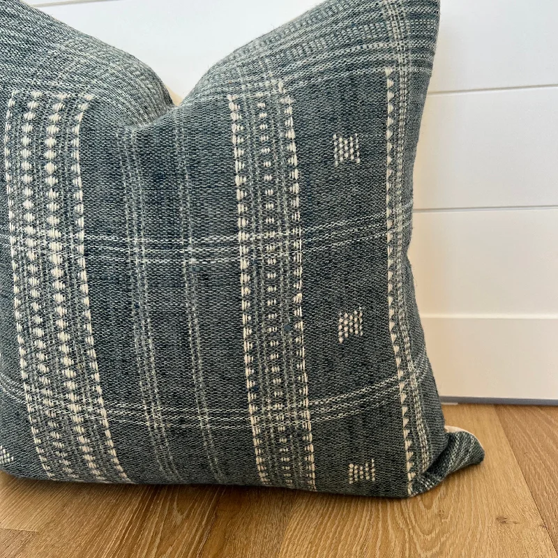 Indian Wool Pillow Cover | Slate