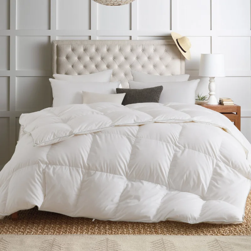 All Season White Down Comforter Duvet Insert with Tabs