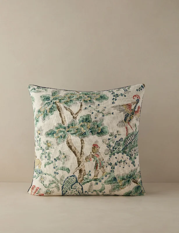 Kelmscott / Aurora Linen Pillow by Scalamandre