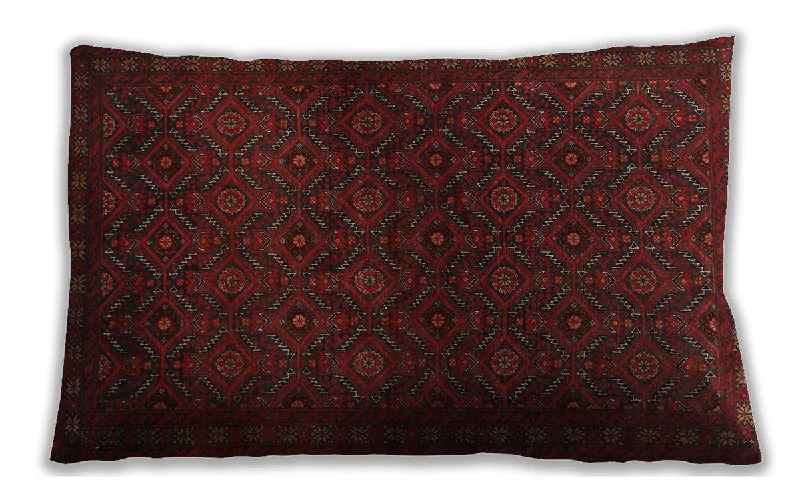 Traditional Classic Indoor Outdoor Rectangular Bakers Brown Lumbar Throw Pillow, 13 inch by 19 inch, lbtr1811