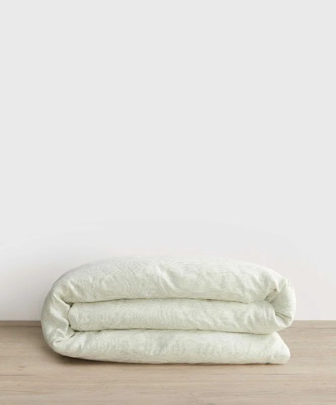 Linen Duvet Cover - Fern Stripe