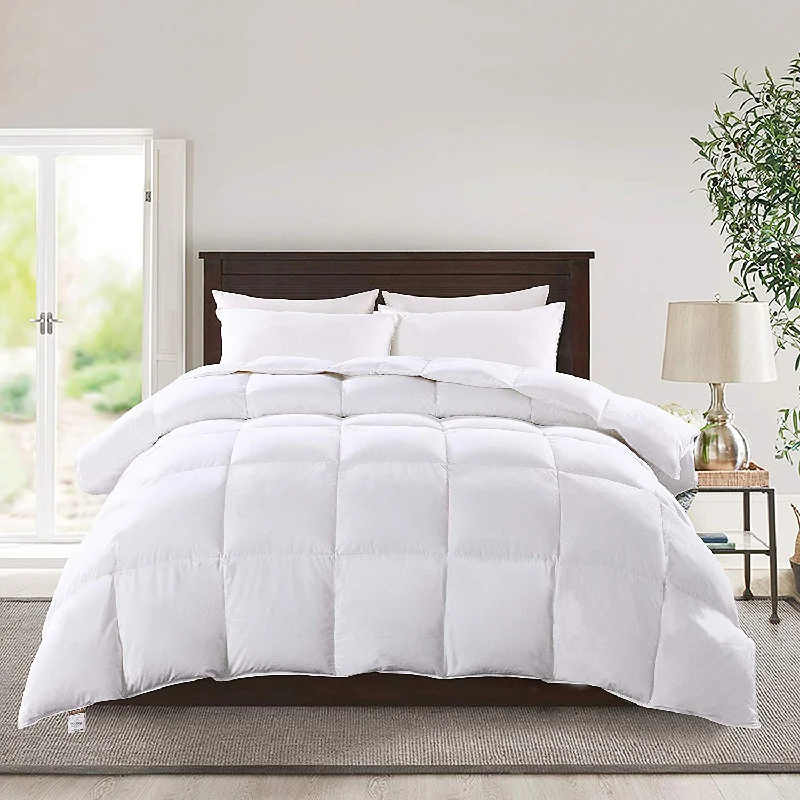 White Down Comforter Duvet Insert - Luxury Soft & Warm