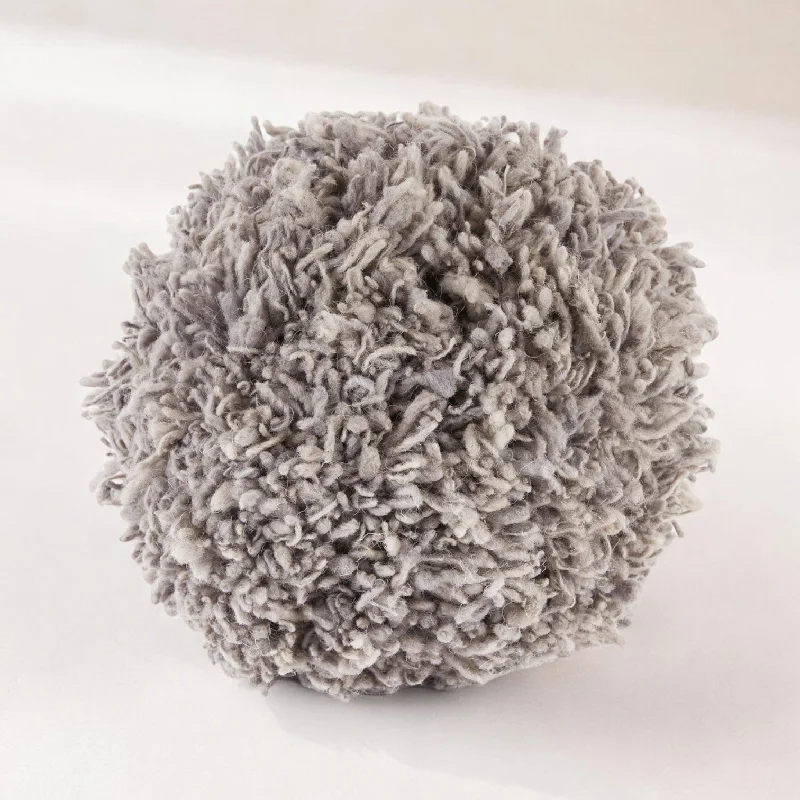 Momo Grey Wool Pillow by Casa Edel