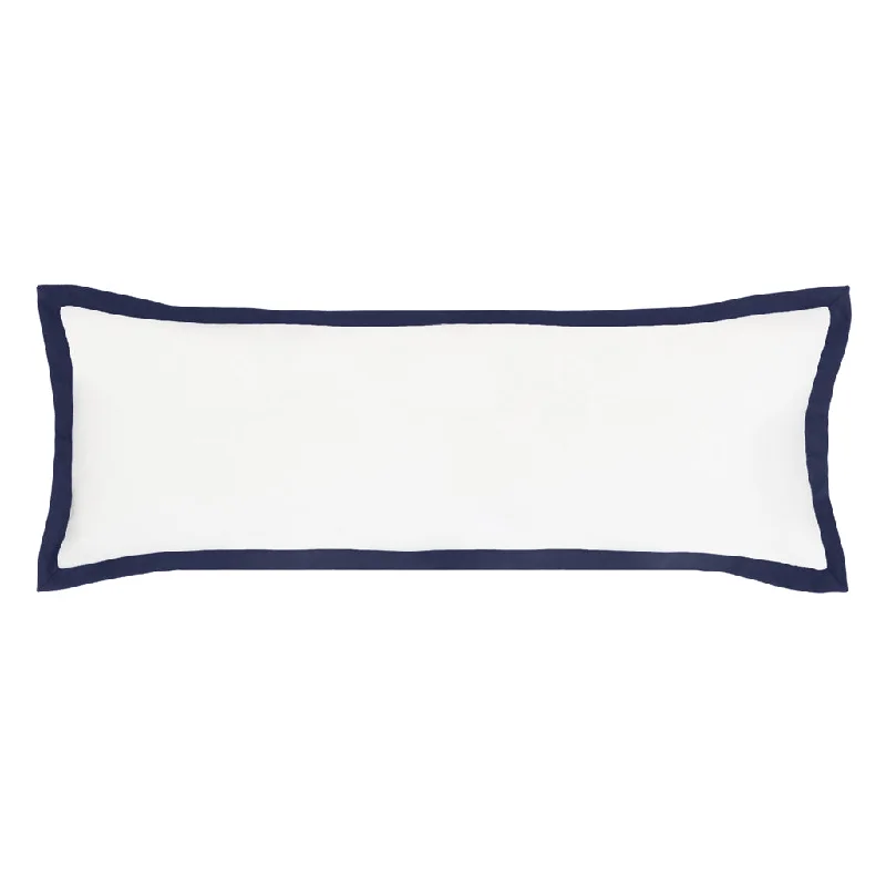 Navy Quinn Flannel Extra Long Throw Pillow