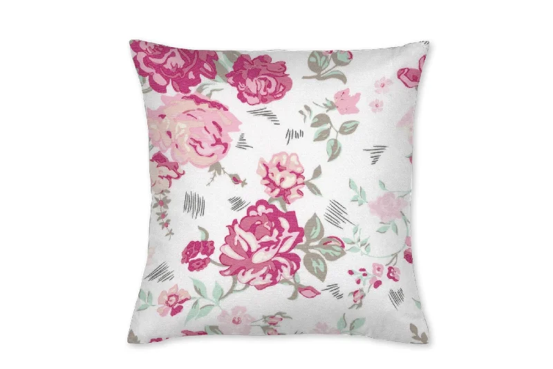 Nostalgic Vintage Rose Throw Pillow