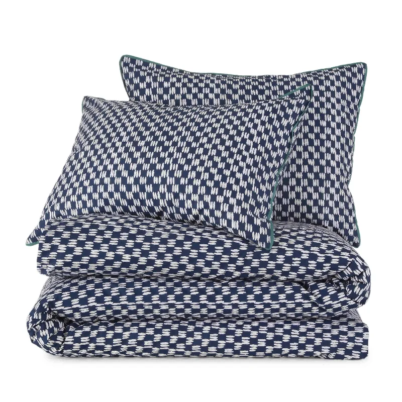 Petite Painted Check Deep Indigo Comforter Set from Novogratz by Utica