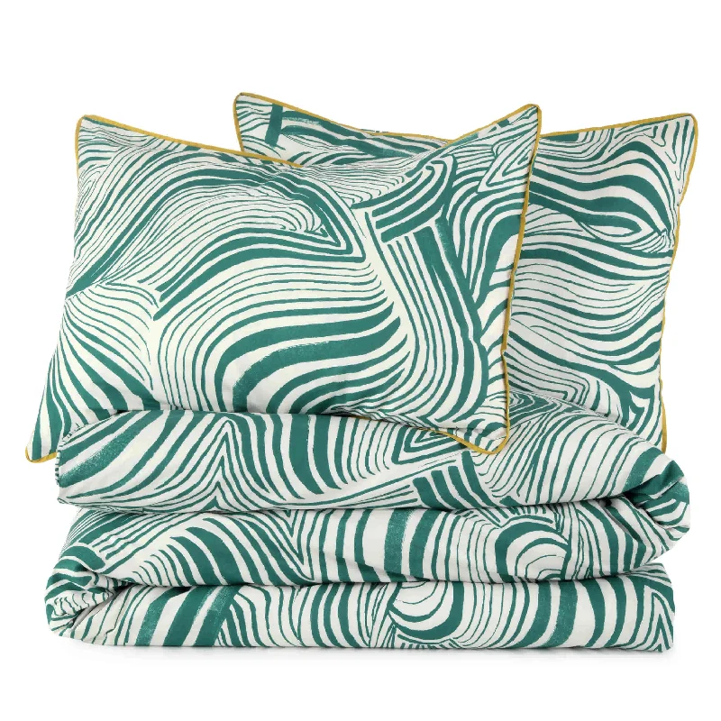 Zebra Marble Teal Comforter Set from Novogratz by Utica