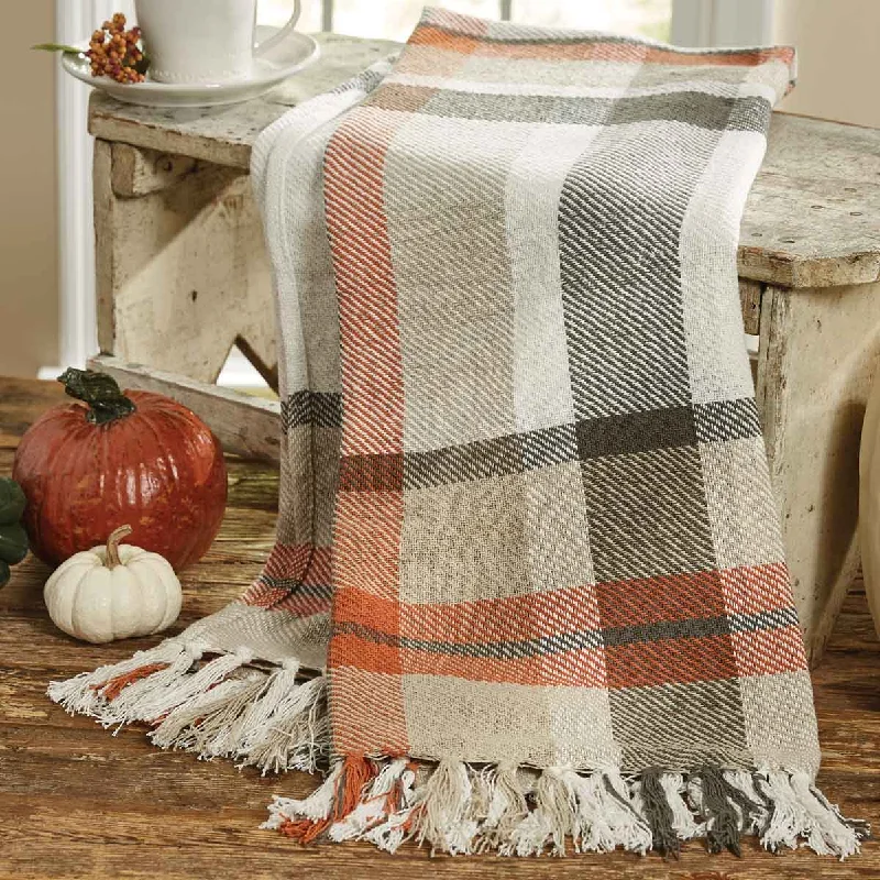 October Spice Plaid Throw