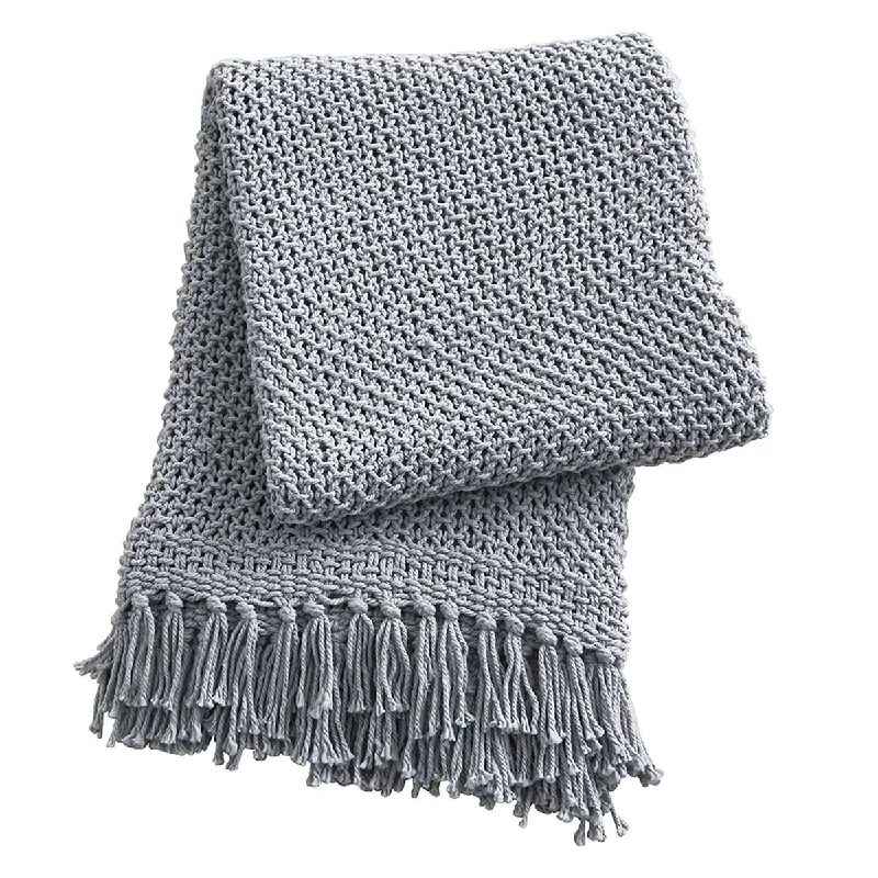 Open Knit Throw - Mist