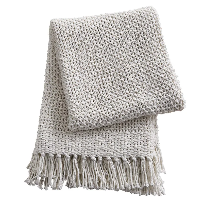 Open Knit Throw - Natural