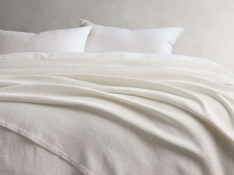 Paden Linen Ribbed Bed Blanket