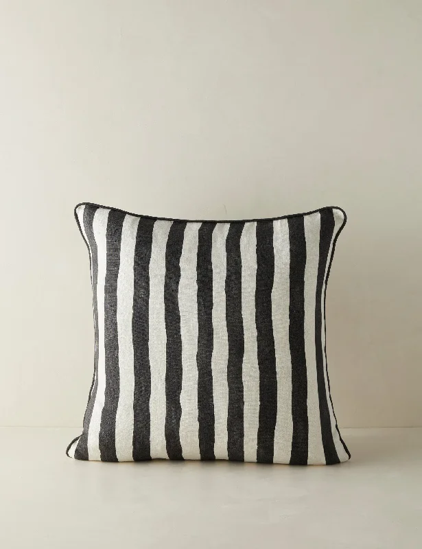 Painterly Stripe Linen Pillow by Sarah Sherman Samuel