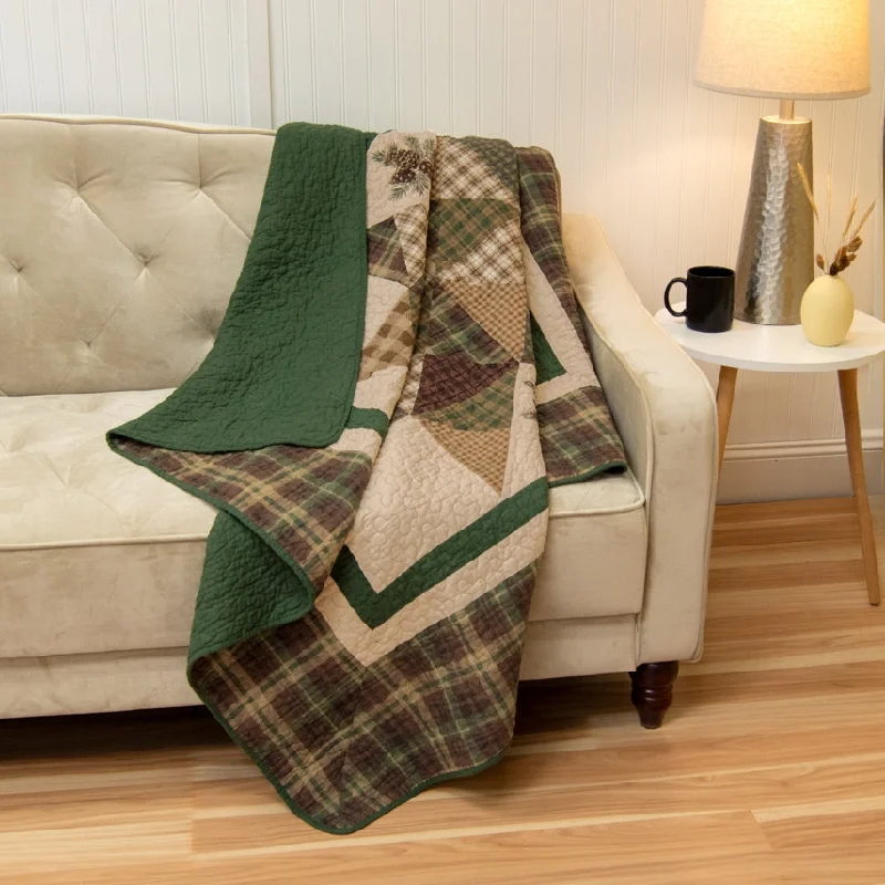 Pine Star Cotton Throw Blanket