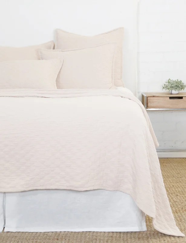 Ojai Cotton Matelassé Coverlet by Pom Pom at Home