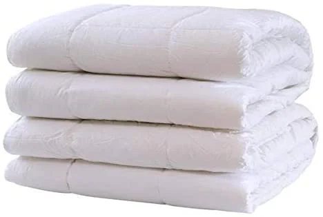 White Real Down Bed Comforter with Organic Cotton Covering