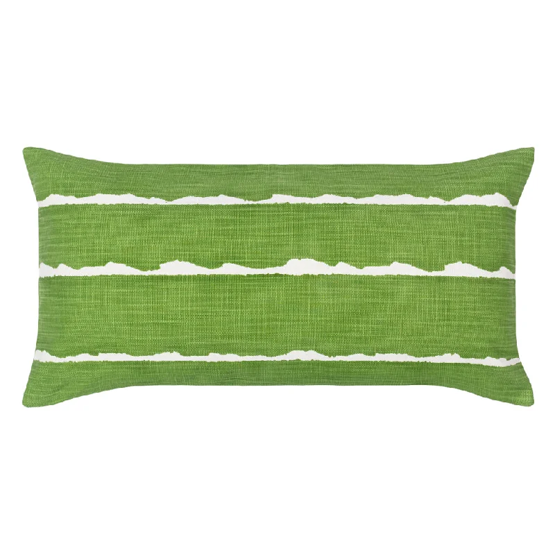 The Green Modern Lines Throw Pillow