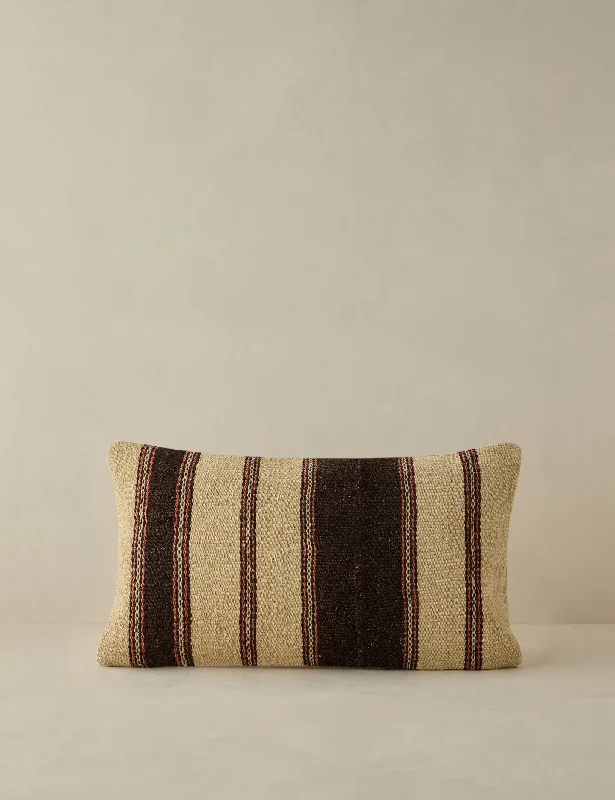 Vintage Lumbar Pillow No. 31, 12" x 20"